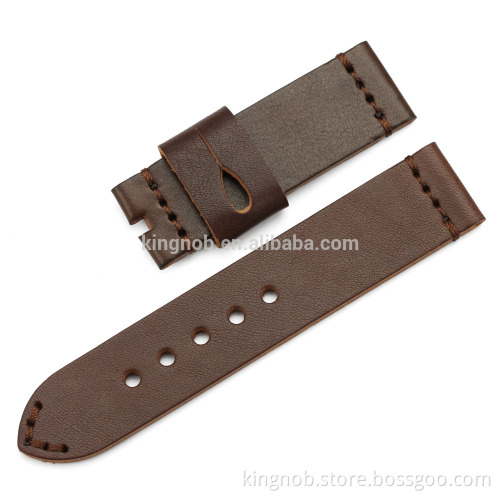 24mm calf watchband genuine leather watch band for panerai wristband watch strap wholesale